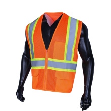 high visibility security orange reflective safety vests